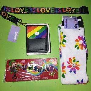 NWT Rainbow Love Accessories Bundle